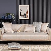 Vista 1 de Fundas de sofá refrescante de verano para 1, 2, 3, 4 asientos, asiento reclinable transpirable de seda helada, antideslizante, protector de muebles