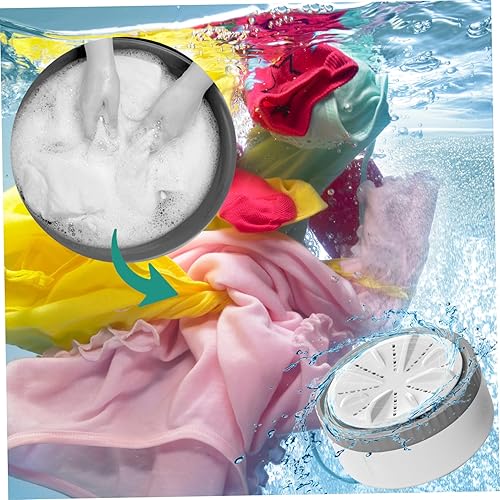 Miniatura 7 de Lavadora portátil, lavadora portátil con alimentación USB, mini turbina de 3 modos, lavadora de viaje para viajes de negocios, hogar, apartamento,