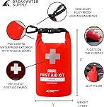 Breakwater Supply™ Ensemble d'outils de sécurité nautique étanches, 100 Pièces AFAK Fournitures d'urgence en Sac sec, IFAK Kit trauma pour kayak, ski à jet, pêche, surf, voile