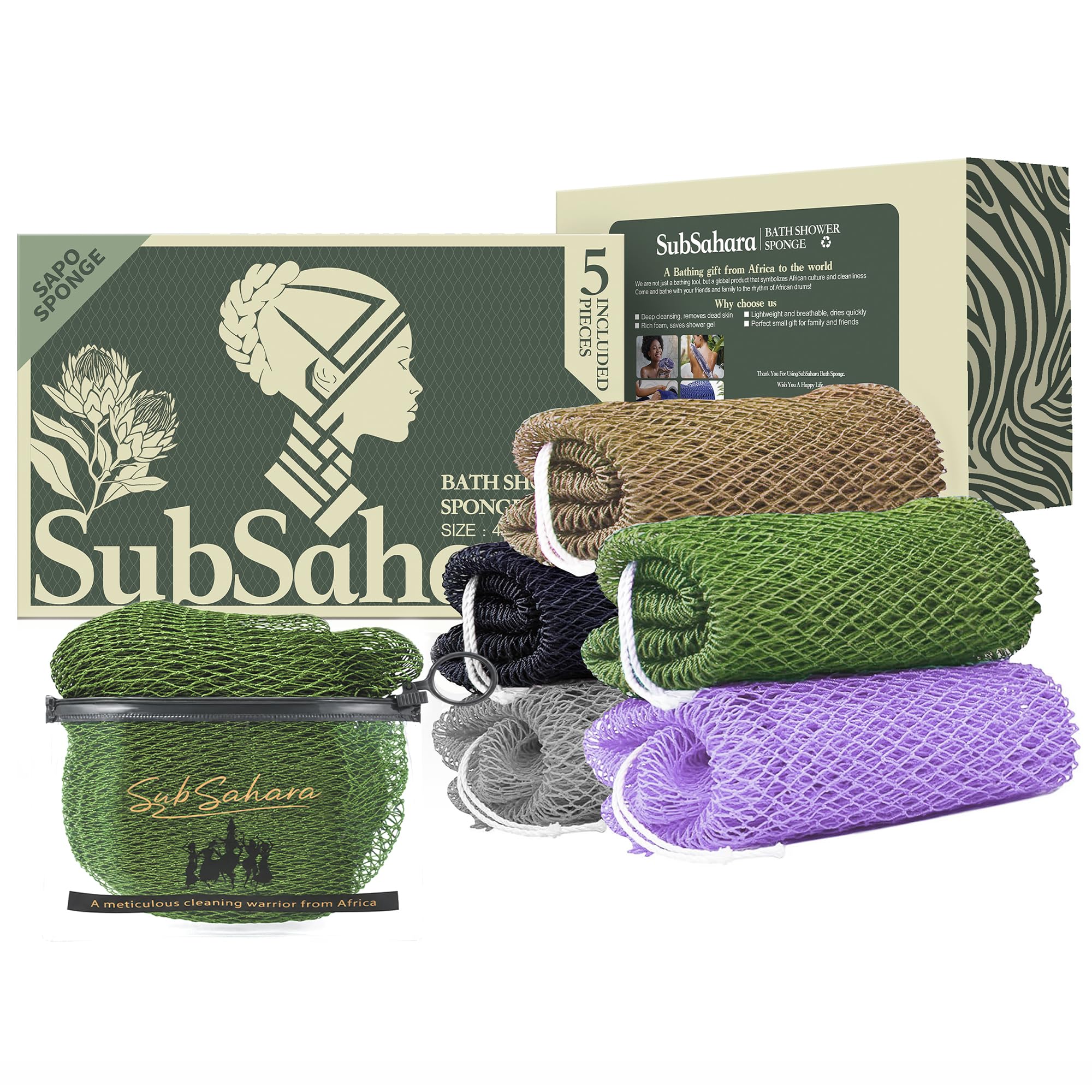 African Net Sponge - Exfoliating Body Scrubber (2 Pack) -27