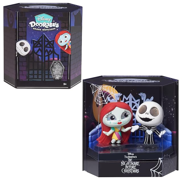 El Juego de Figuras coleccionables de 7,6 cm Disney Doorables Grand Entrance Jack Skelleton y Sally
