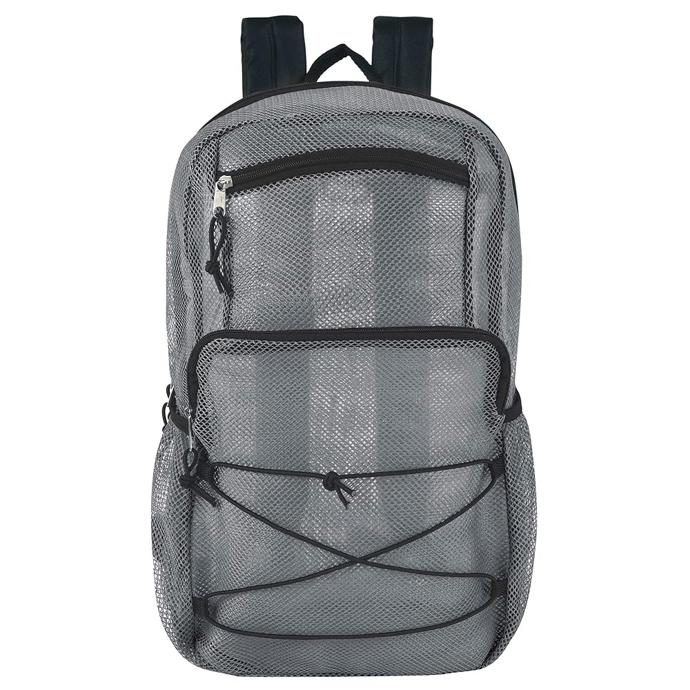 Amazon.com: Deluxe See Through Mesh Backpack with Bungee