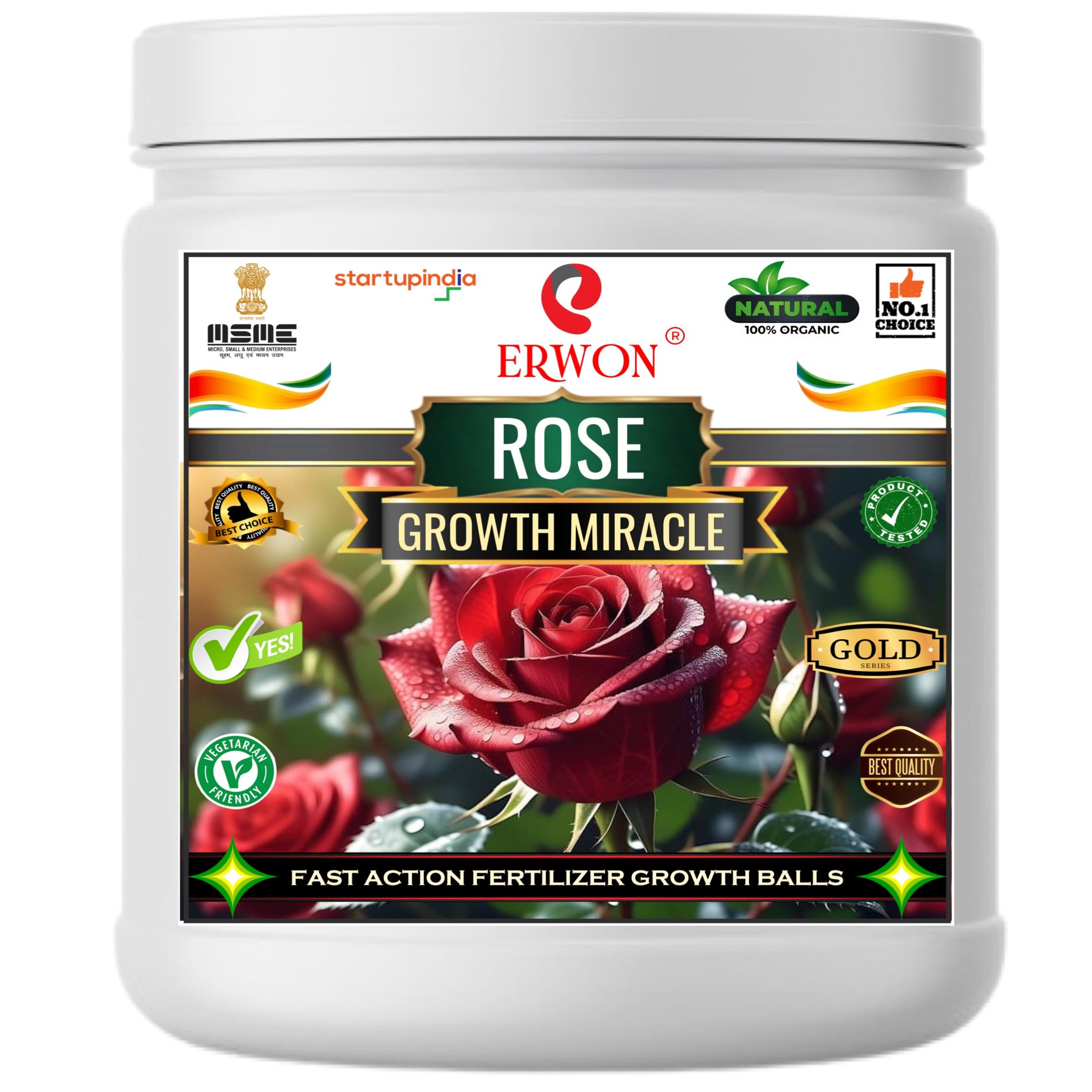 erwon Erwon® Rose GROWTH MIRACLE Fertilizer, Fast Action Organic Granules for Rapid Growth and Heavy Flowering. (900 gm)-picture-49