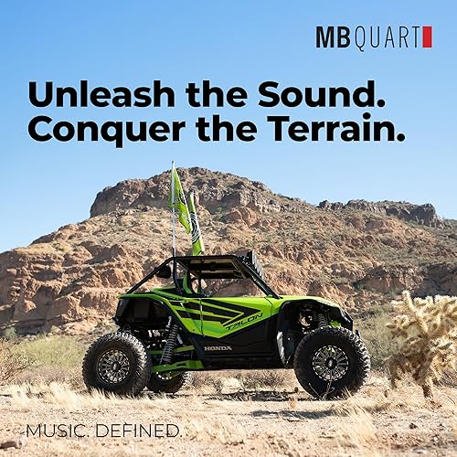 Miniatura 3 de MB Quart Sistema de audio de doble zona estéreo de coche con pantalla táctil portátil para barco y UTV, negro