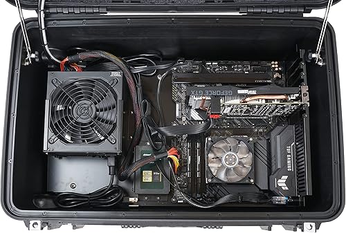 Miniatura 3 de Case Club Chasis portátil para juegos de PC con monitor integrado de 24 pulgadas 1ms 144hz - Construye tu propia computadora de escritorio móvil de