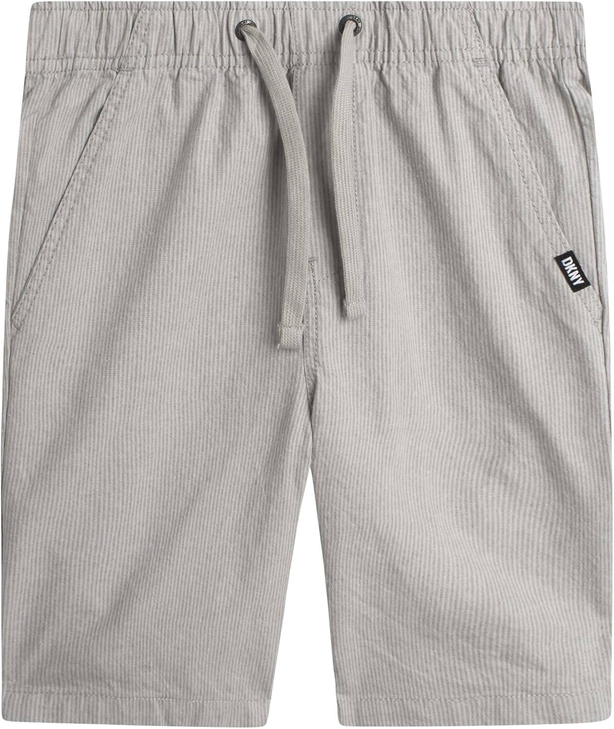 DKNY Boys Shorts – Pull On Woven Stripe Shorts for Boys with Side Pockets and Elastic Waistband (Sizes: 8-20)