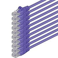 1aTTack.de 86281 10x 5m Violet Cavo di rete Cat6 Cat 6 Ethernet LAN 1000 Mbit/s RJ45