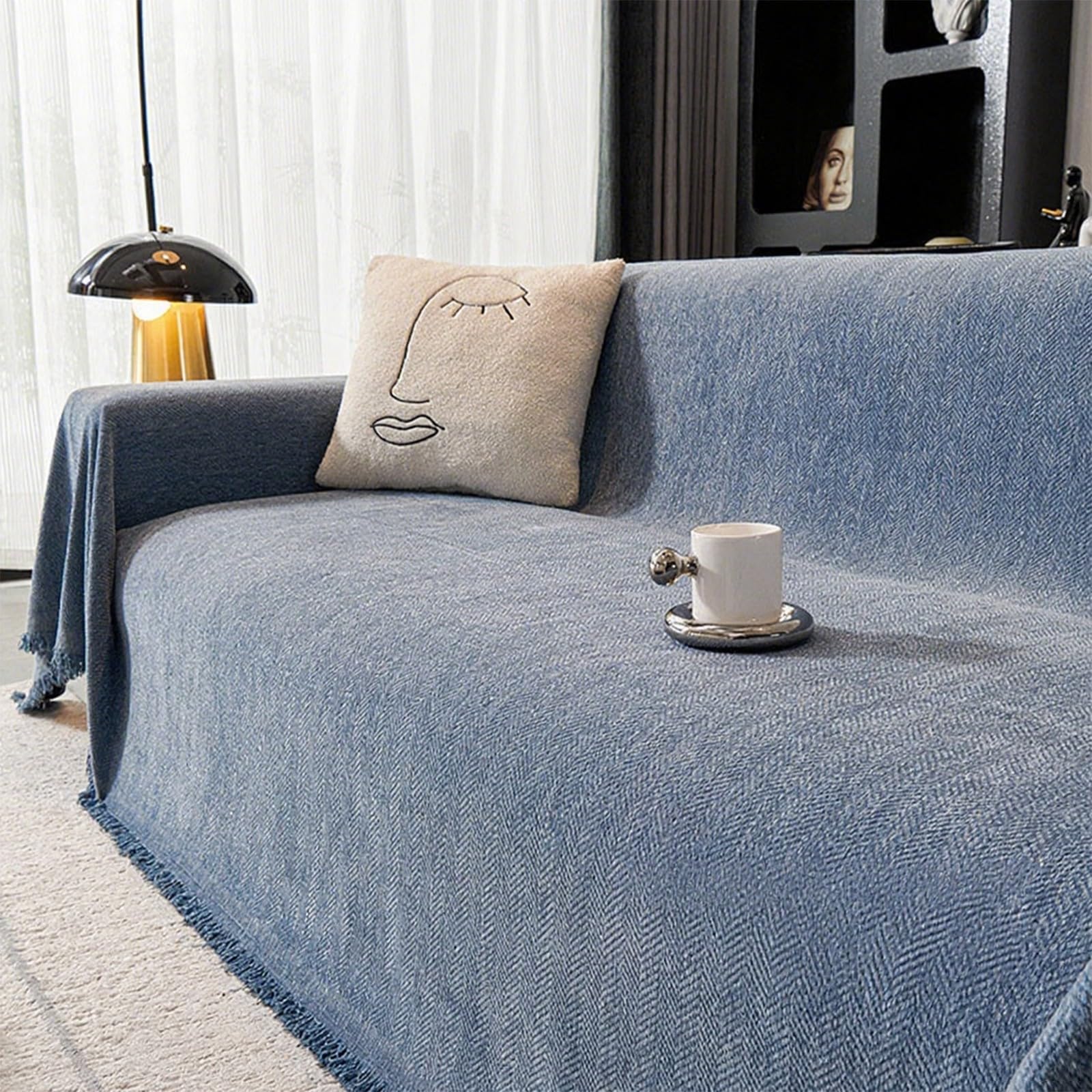 Housse de canapé de qualité supérieure en chenille pour mobilier XL