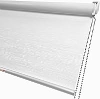 Vista 2 de Homebox - Persianas enrollables 100 % opacas de tela jacquard a rayas, con aislamiento térmico, impermeable, protección UV, con cadena