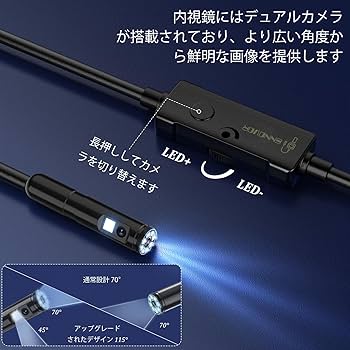 Amazon.co.jp: ファイバースコープ Ennovor 1920P 7.9mm 極細