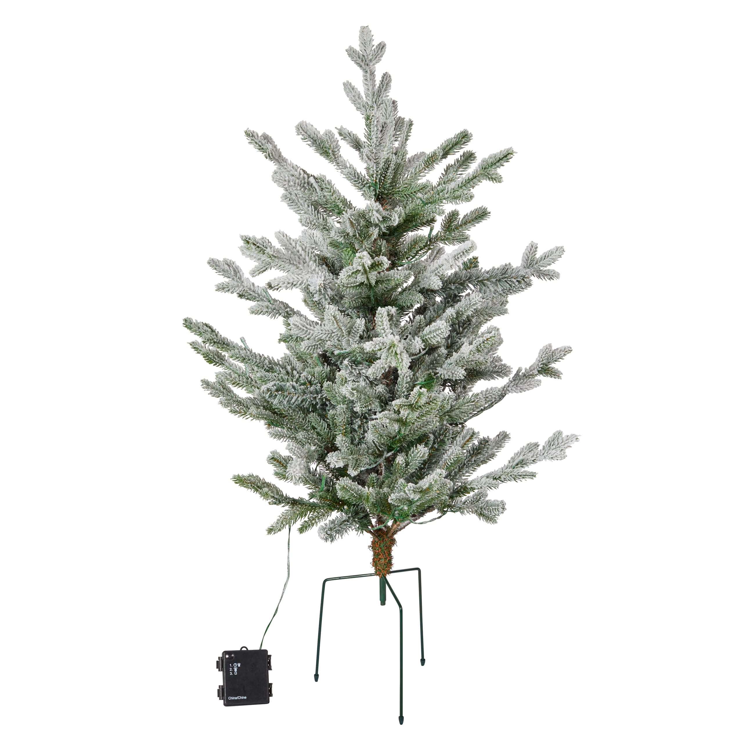 Lights4fun 60cm LED Tannenbaum Künstlich mit Timer warmweiß Batteriebetrieben Weihnachtsdeko Außen Weihnachtsbeleuchtung Außen Weihnachtsbaum
