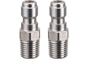 RIDGE WASHER Pressure Washer Couplers, GoCoupler Set 1/4 Inch Quick Connect Pressure...