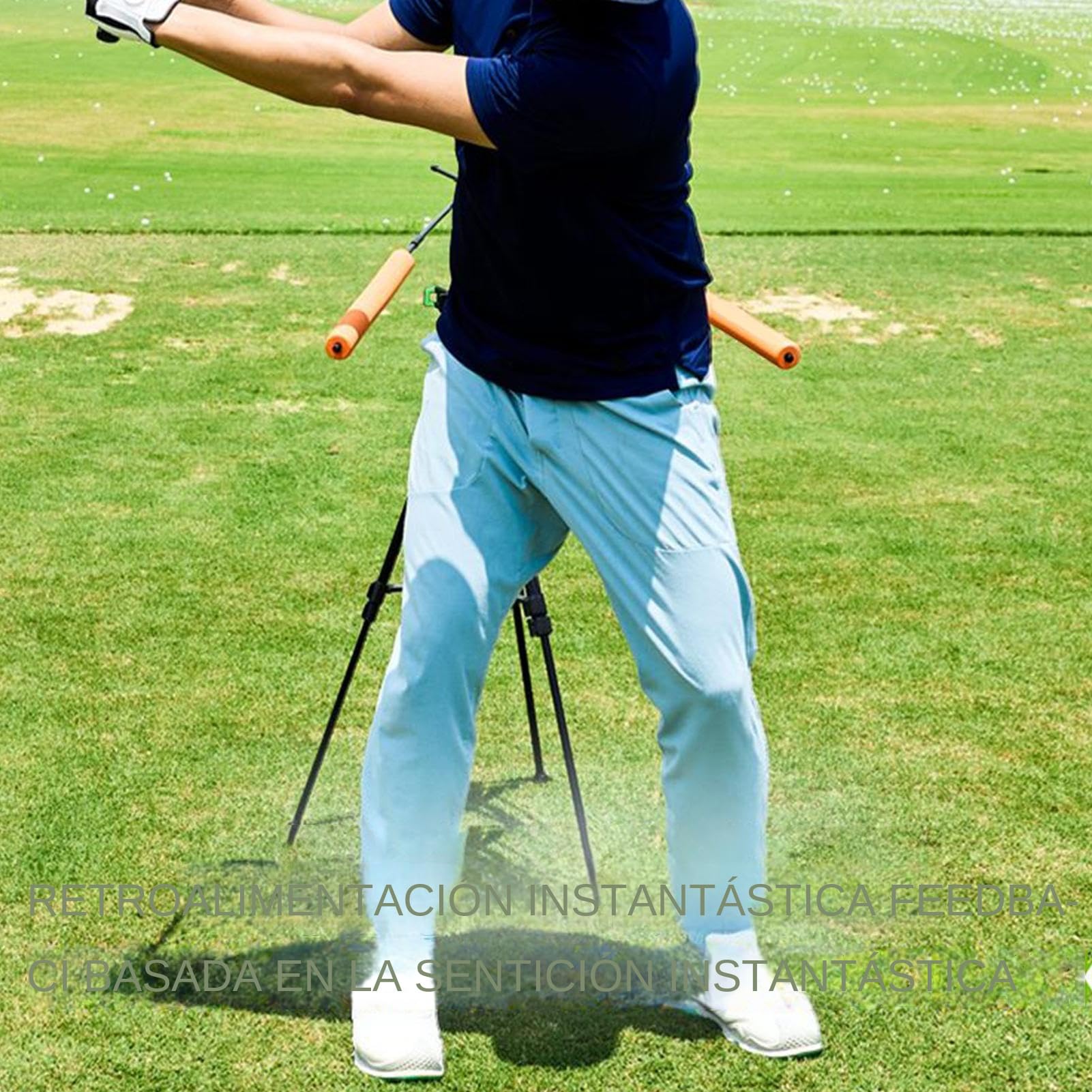 Ayuda entrenamiento swing golf Soporte De Trípode Smartphone Práctica | Palos Alineación Golf Ajustables 360 Grados Para aficionados al golf, hogar, campo de prácticas, calentamiento