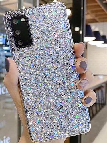 Funda diseñada para Samsung Galaxy S22 Ultra, con purpurina brillante para mujeres y niñas, bonita funda protectora de goma delgada para Galaxy S22