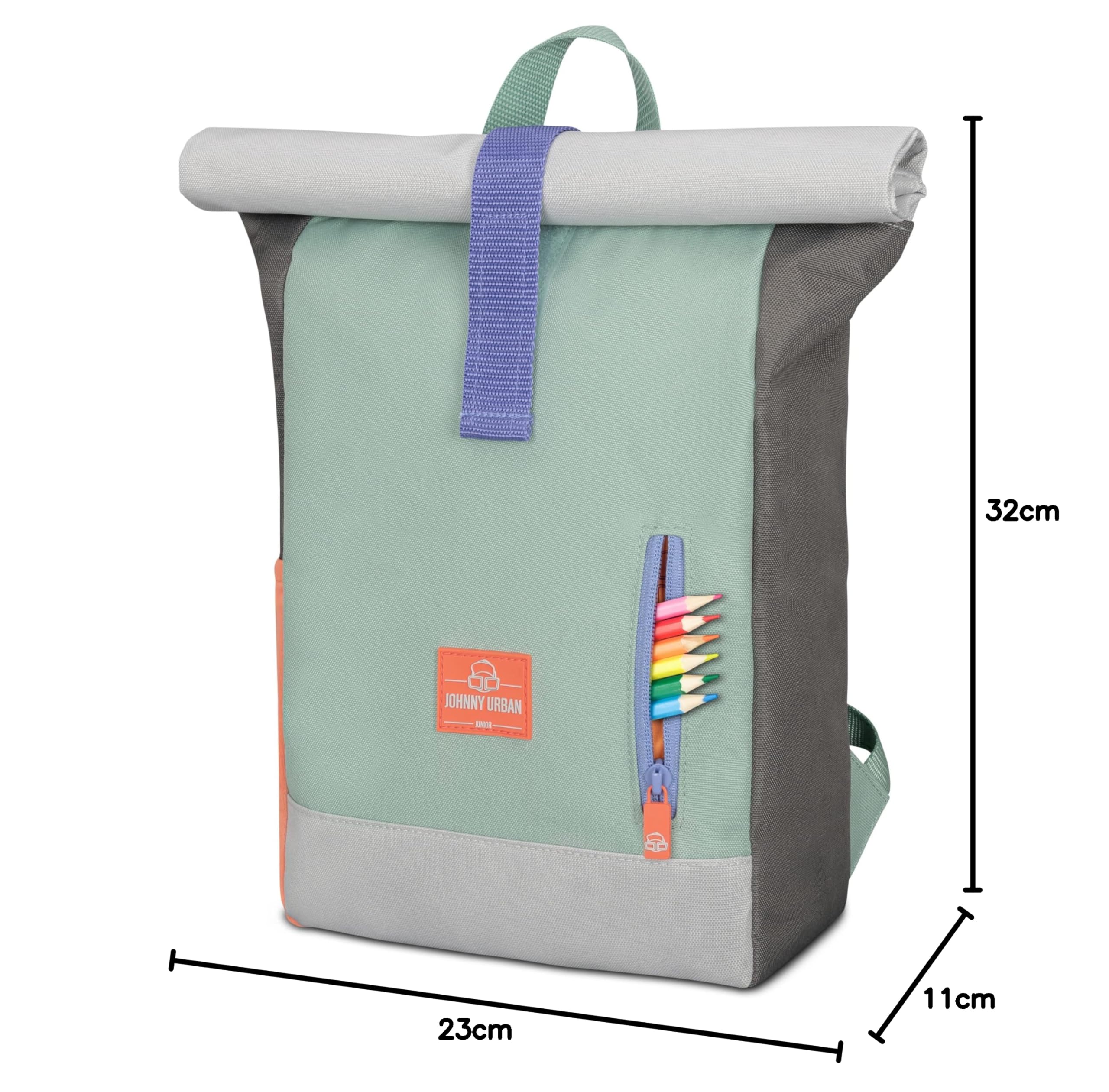 Johnny Urban Kinderrucksack Junior Aaron 8L Wasserabweisend Recyceltes Material