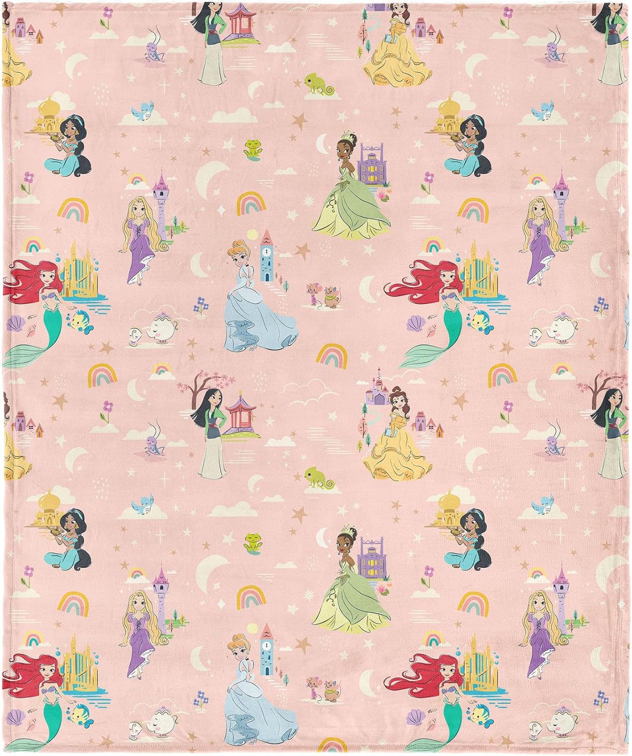 Disney Princesses Dream Girls Silk Touch Throw Blanket, 60x80 inches
