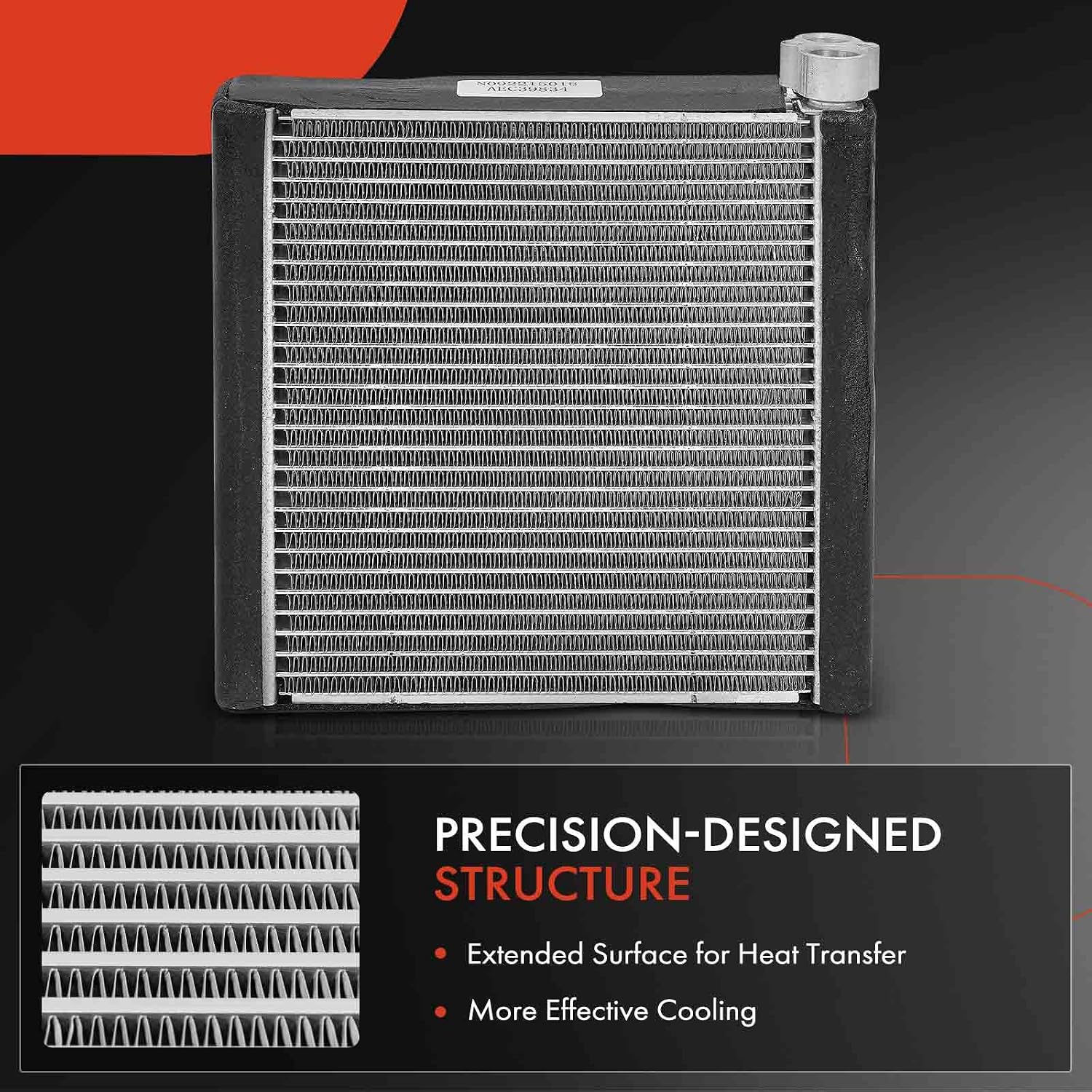 A-Premium Rear AC Evaporator Core Compatible with Honda Fit 2009-2014 1.5L, Fit 2013-2014 BATTERY EV (EV/BEV)