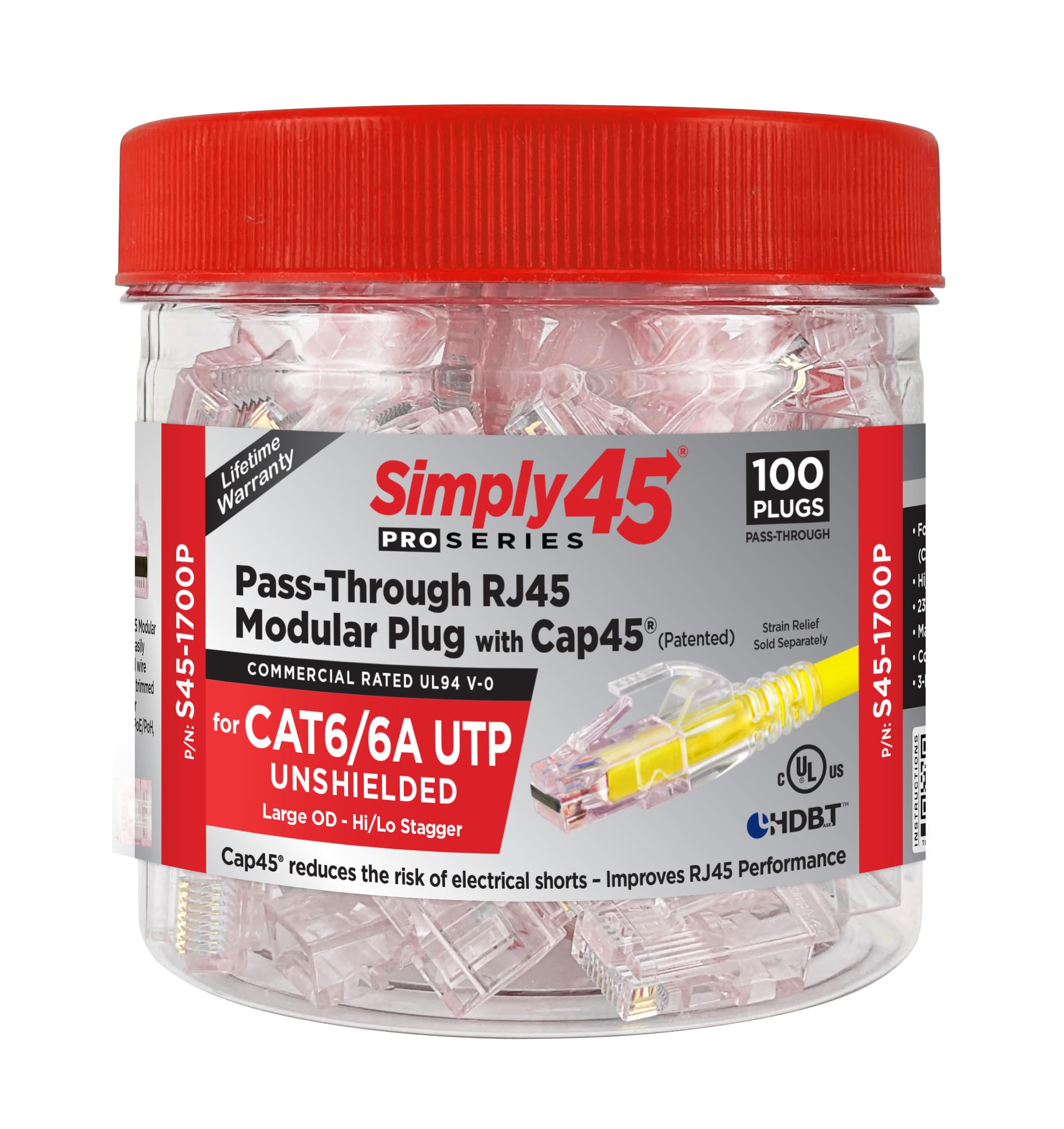 Amazon.com: Simply45 ProSeries Unshielded Pass-Through RJ45