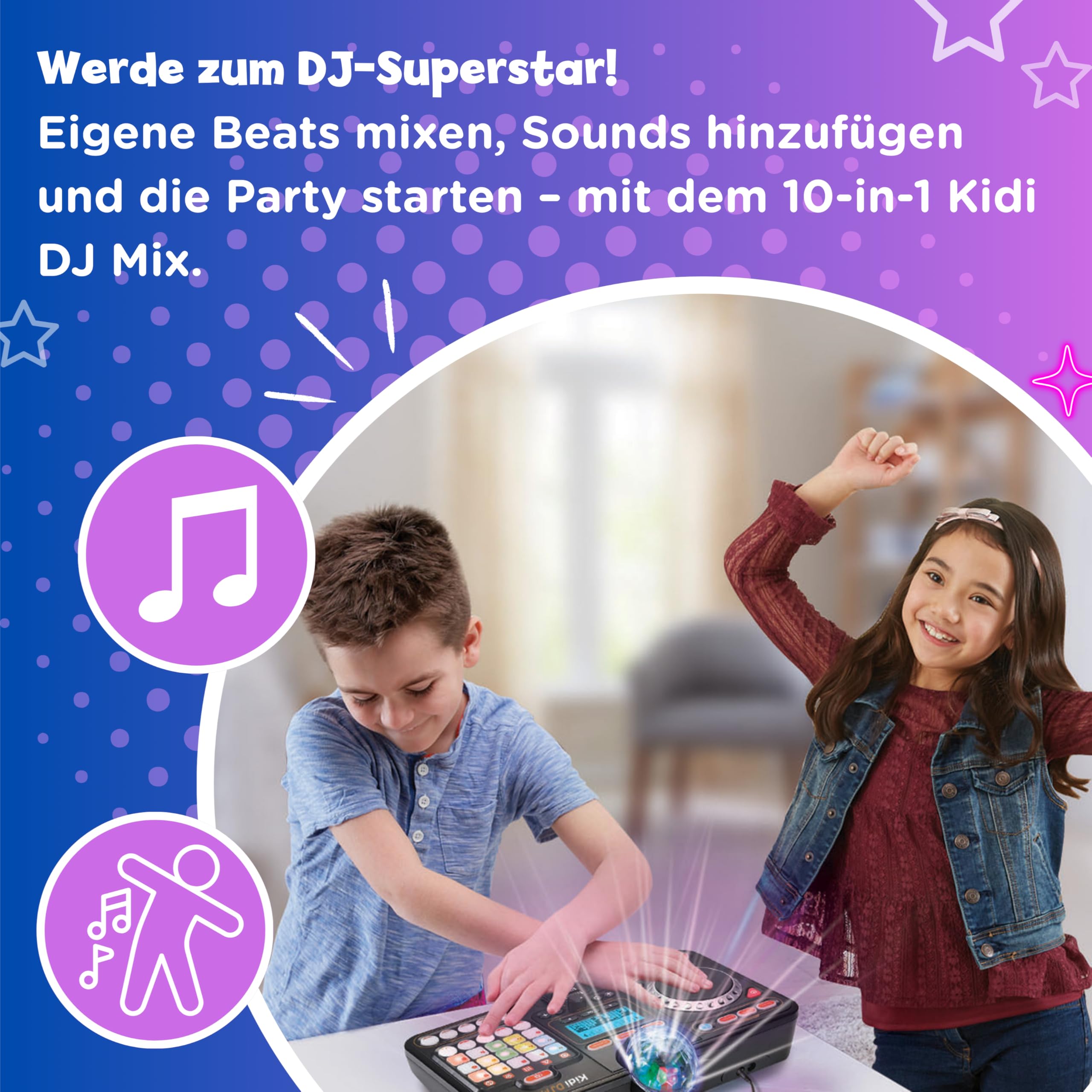 VTech Kidi DJ Mix - 10-in-1 DJ-Mischpult für Kinder ab 6 Jahren