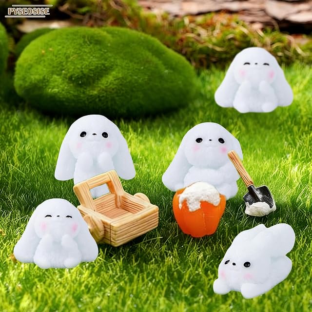 Foto 4 de 7 de PYSEOSISE Figura de Conejo en Miniatura, 40 Piezas Mini Figuras de Conejo para Adultos