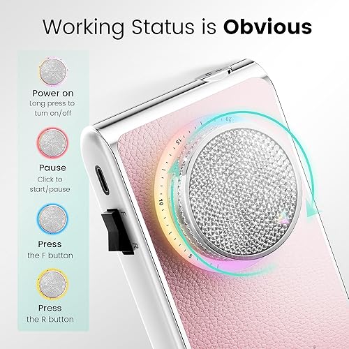 Miniatura 4 de L'UGX Taladro de uñas profesional, máquina de taladro de uñas sin escobillas de 30000 RPM, lima de uñas eléctrica recargable inalámbrica para uñas