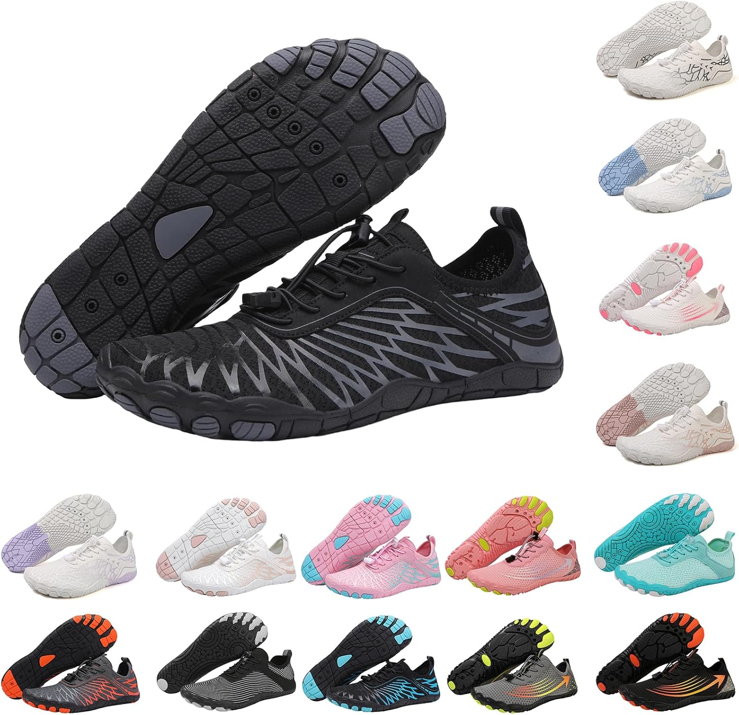 Barefoot Shoes Women Men,Water Shoes for Women,Wide Toe Box Hike Shoes,Healthy & Non-Slip Breathable Barefoot Water Shoes Beach Pool Aqua Swim Surf Hiking Walking Shoes Grounded Footwear Sneaker