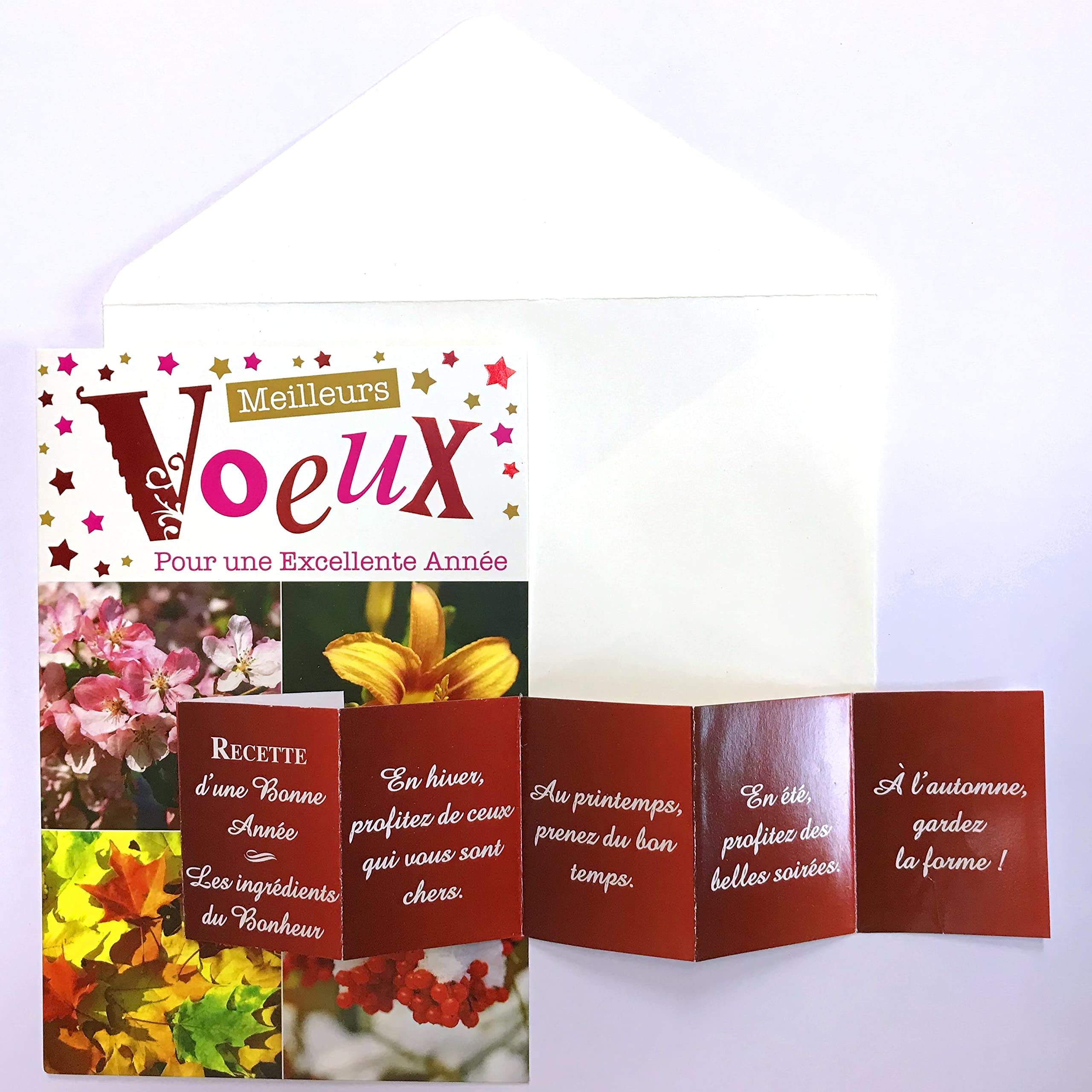 LOT10-61-4088-A BA Pack of 10 Same Greeting Cards with 10 Envelopes Sized 12 x 17.5 cm Winter Wishes Holiday Christmas New Year December January LOT10-61-4088-A BA - Image 3