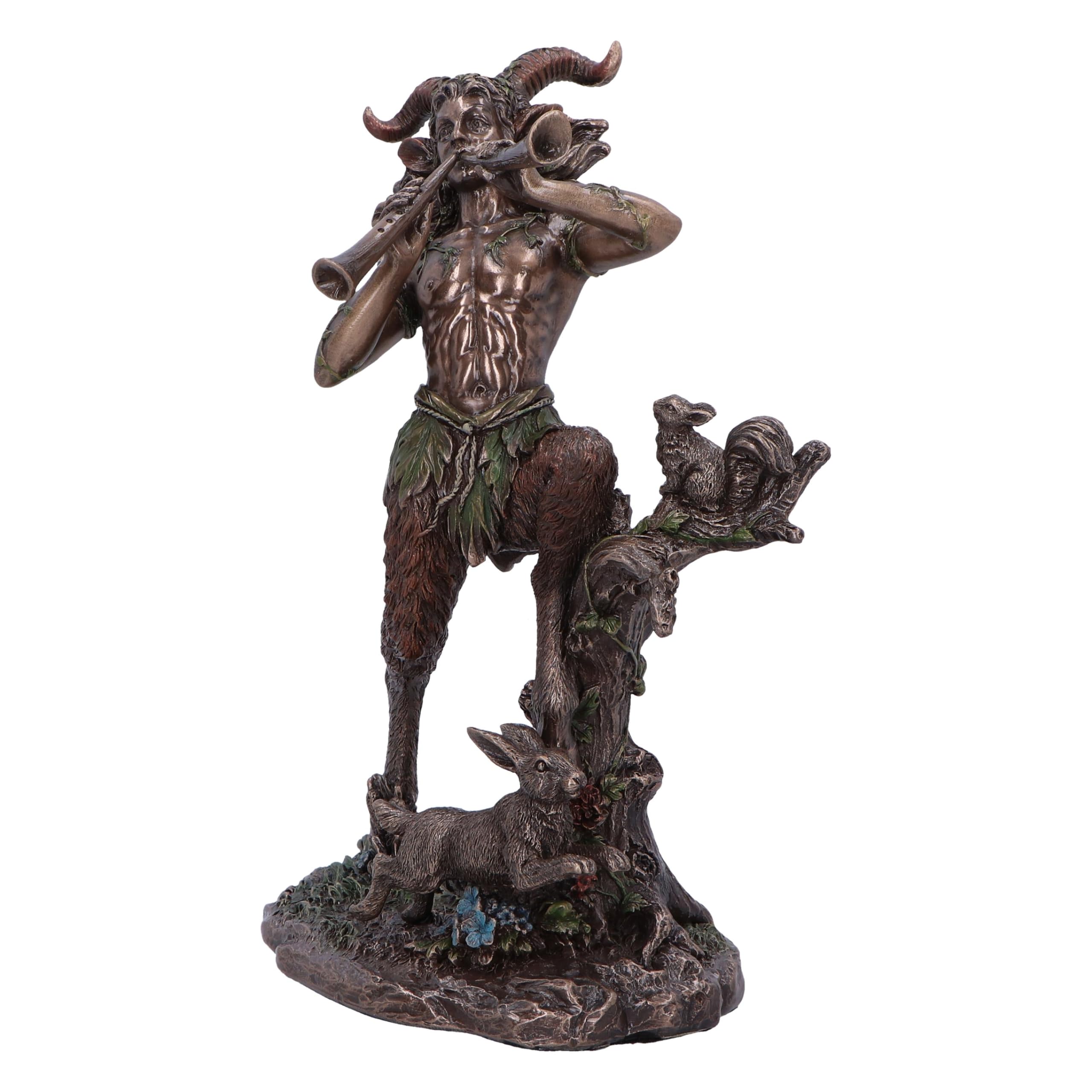 Nemesis Now Satyr Nature Spirit - Figura Decorativa, Resina, Bronce, Fundido en la Mejor Resina, Pintado a Mano por Expertos