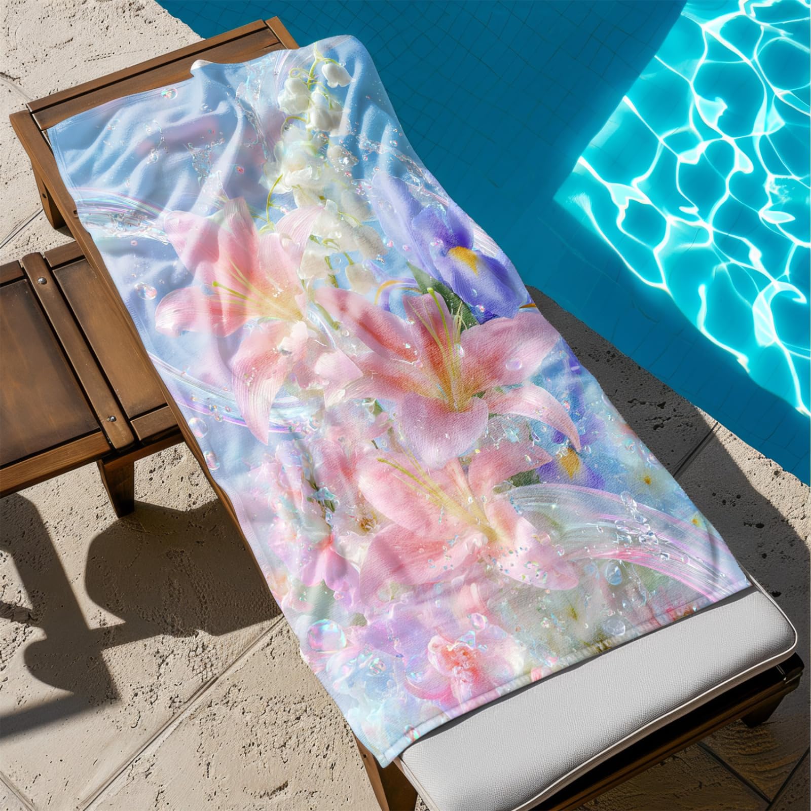 Générique Serviette de Plage 90X180 Rose Violet