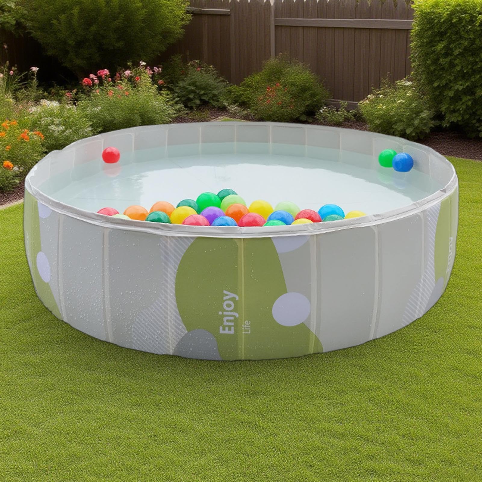 Piscine Pliante pour Animaux Portable Pliable en PVC Circulaire