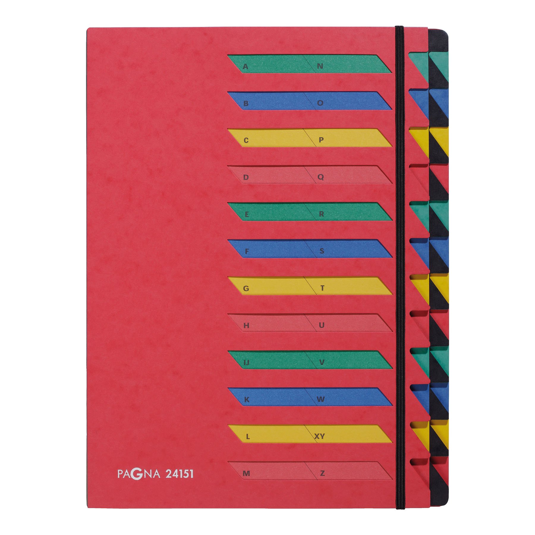 Pagna - Desk Organiser - Printed with A-Z Tabs - 24 Pieces - Red