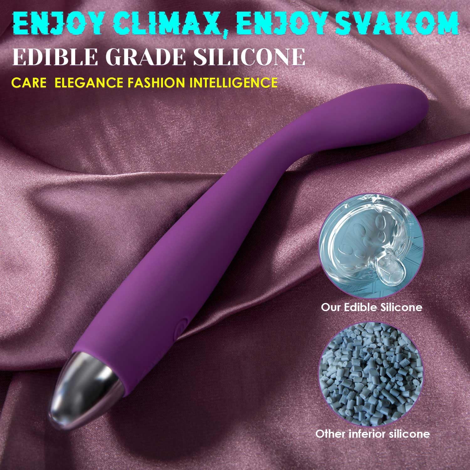 Svakom Vibromasseur en Silicone Stimulateur Point G Sextoys Appareil de Massage sur Visage pour Débutants (Violet)
