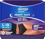 Always Discreet Nuit, Reimagined adultes couches pour les femmes, nuit Incontinence Sous-vêtements L, 14 Nombre