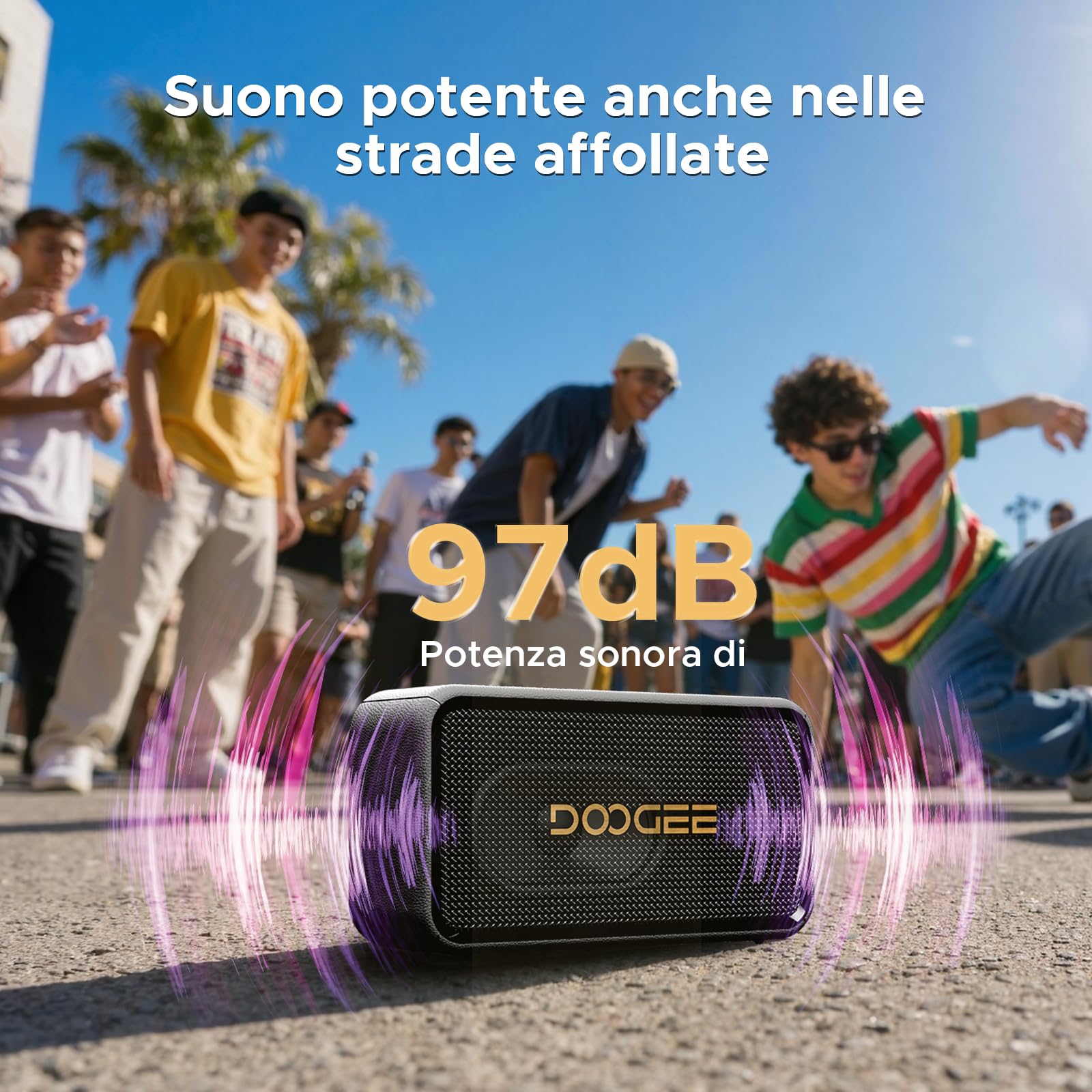 80W Cassa Potente Portatile, 19 Ore Altoparlante da Esterno Potente, IP67 Impermeabile Altoparlante Wireless Portatile con Bassi Profondi, TWS Doppia Modalità EQ e Compatibile con Chiamate