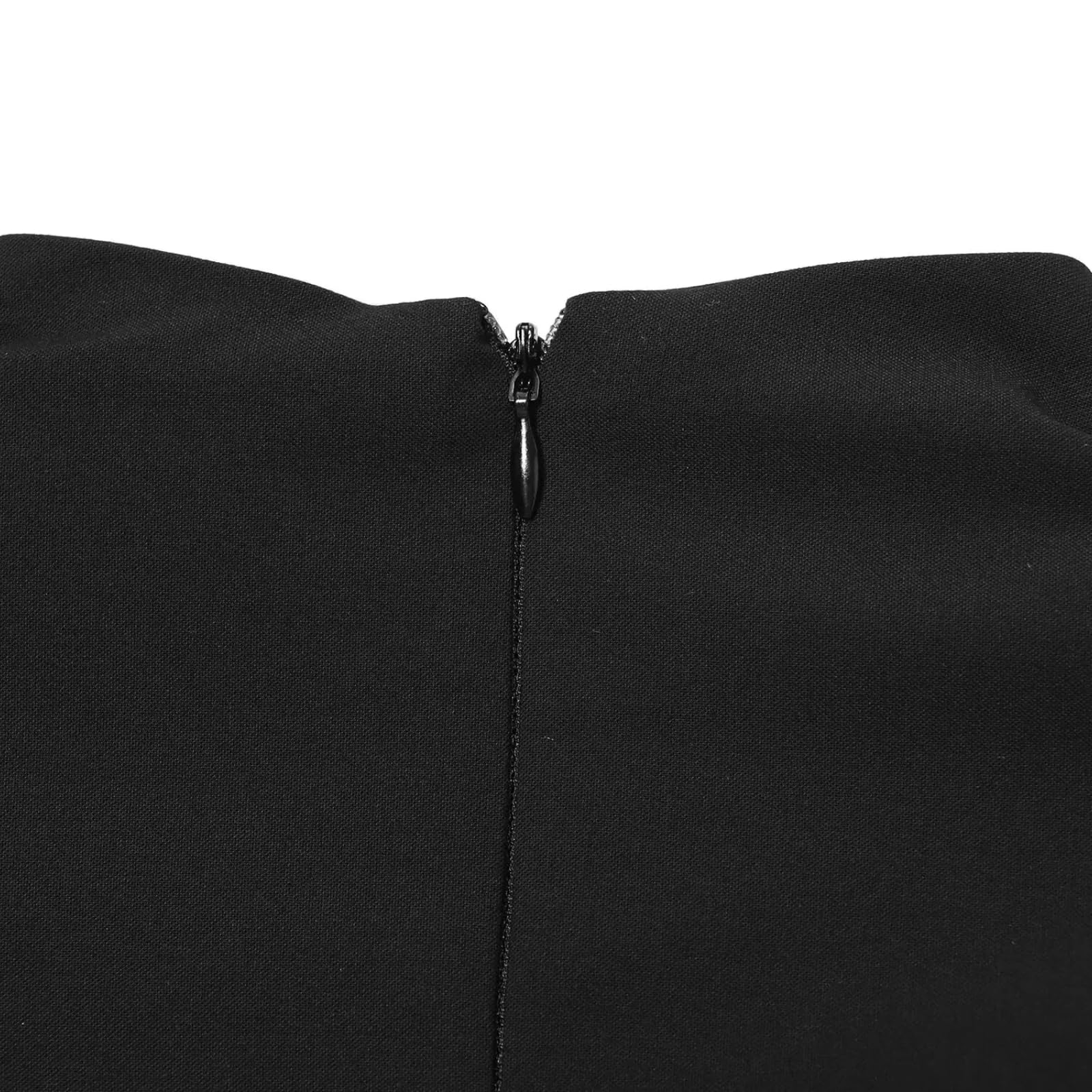 Vestido Corto para Mujer Moda de otoño Invierno con Costuras hacia atrás con Camiseta con Cremallera Ropa de Noche Francesa Chic Femenina