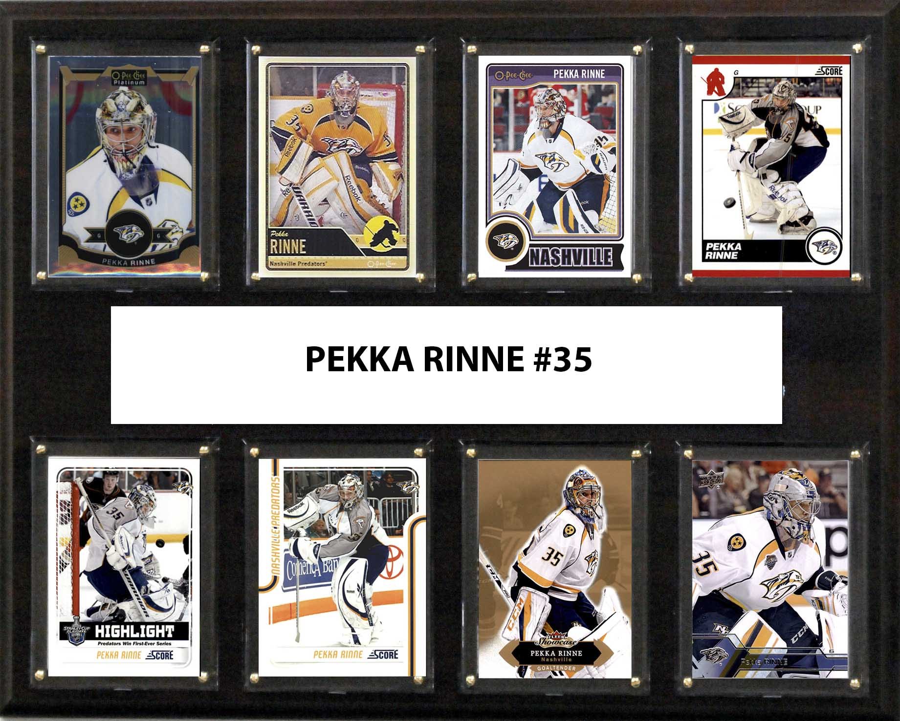 C&I Collectables NHL Nashville Predators Men's Pekka Rinne 8-Card Plaque, Brown