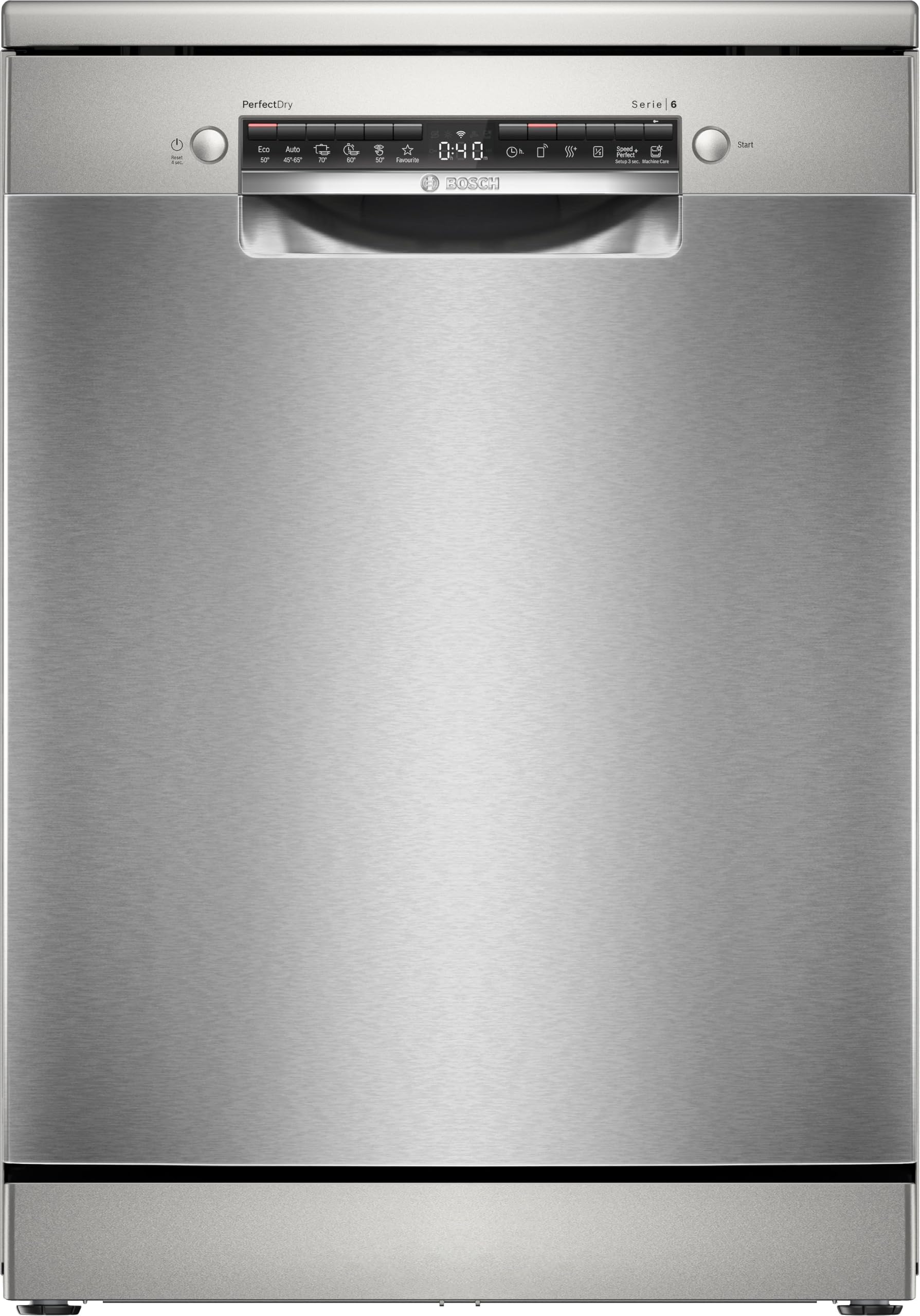 BOSCH, Lavavajillas, Libre instalación, 60 cm, Acero antihuellas, SMS6ZCI10E