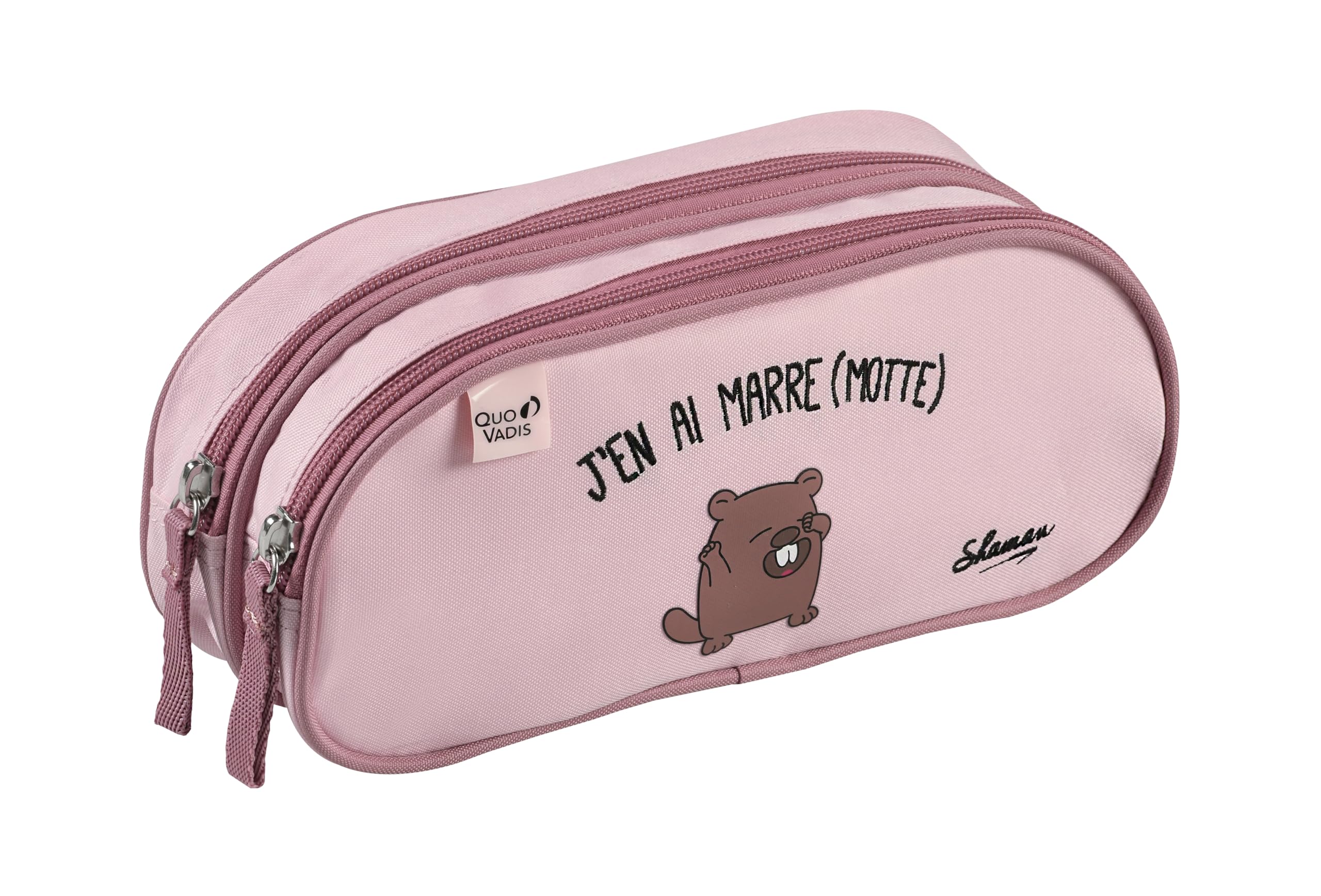 QUO VADIS - Collection: Shaman 2-Compartment Pencil case 10 x 23 x 7 cm marre