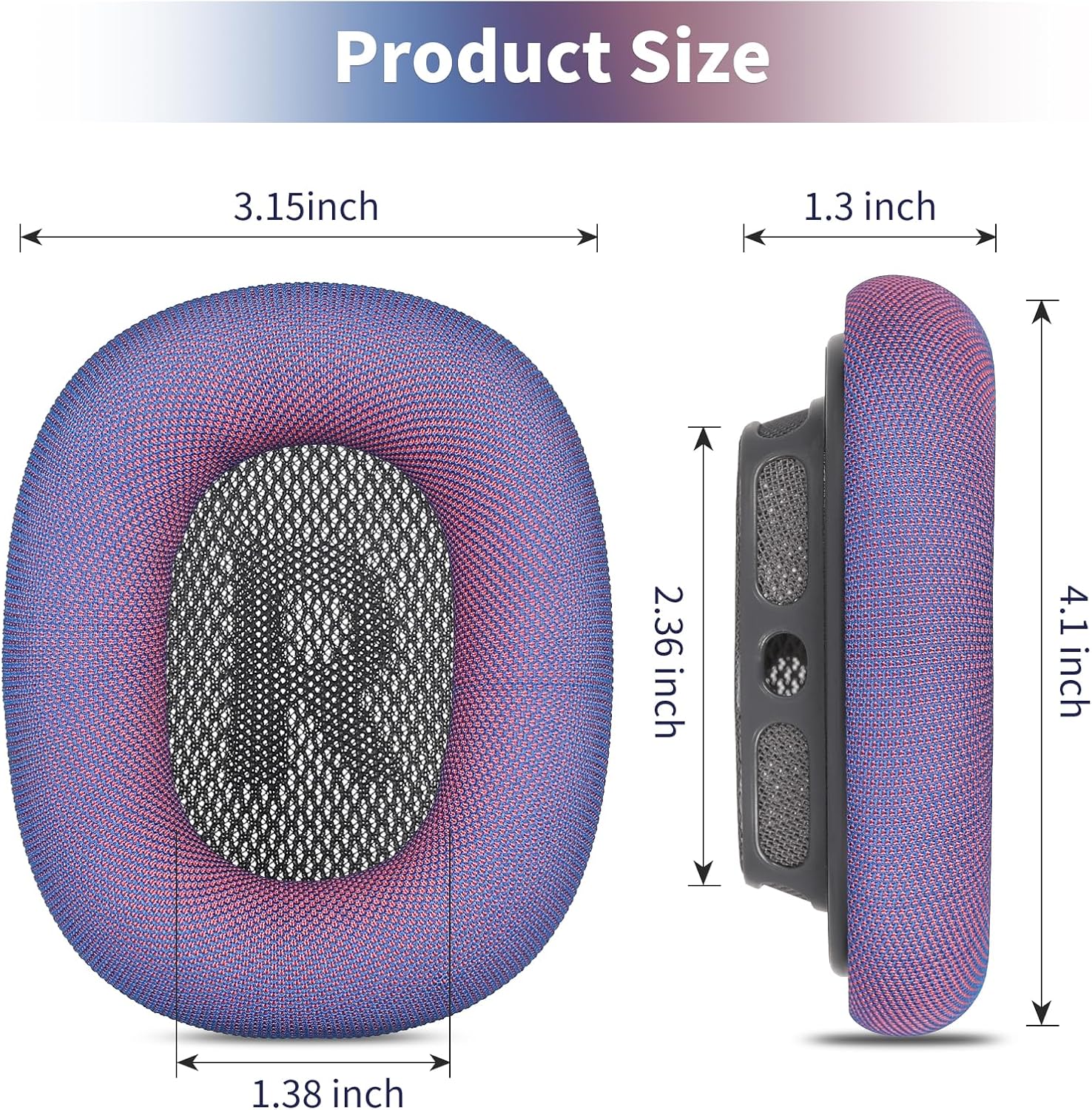 Damex mesh Fabric earpads for airpods max Ear Cushions,Compatible with airpods max Ear Pads(2024 Version),Noise Cancelling, Breathable,Magnetic mounting, not Falling Off (Gradient Purple)