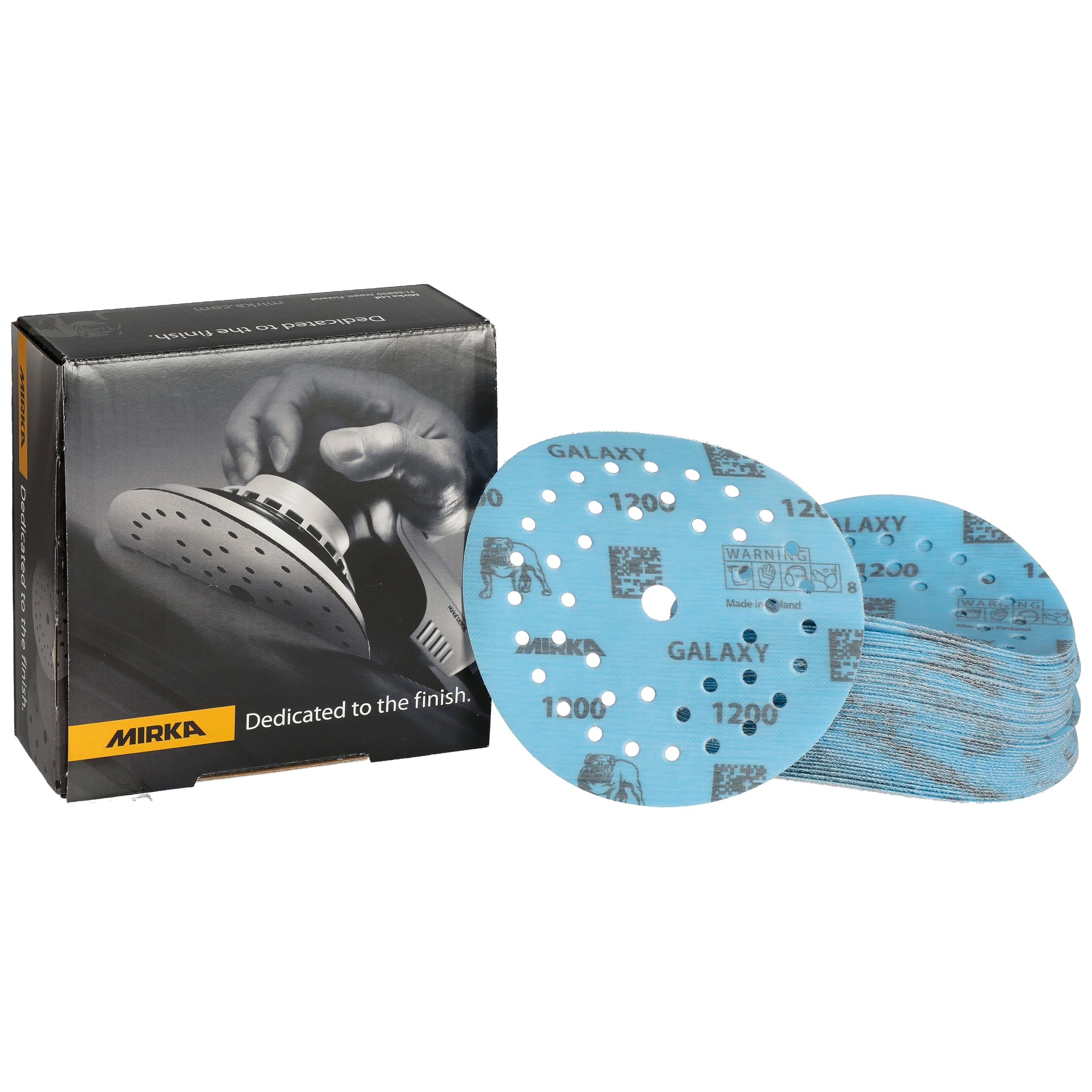 Mirka Galaxy Epoxy Sandpaper Discs – 125 Mm, Grit 180, Non-Stick Coating, Self-Sharpening Ceramic Grain, 50-Pack