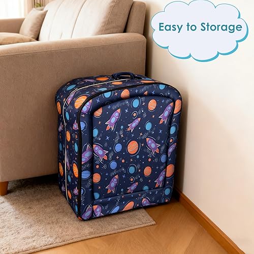 Miniatura 5 de Cama de viaje portátil para niños pequeños con funda lavable, camas plegables para el hogar, viajes y campamentos, catres de espuma suave para