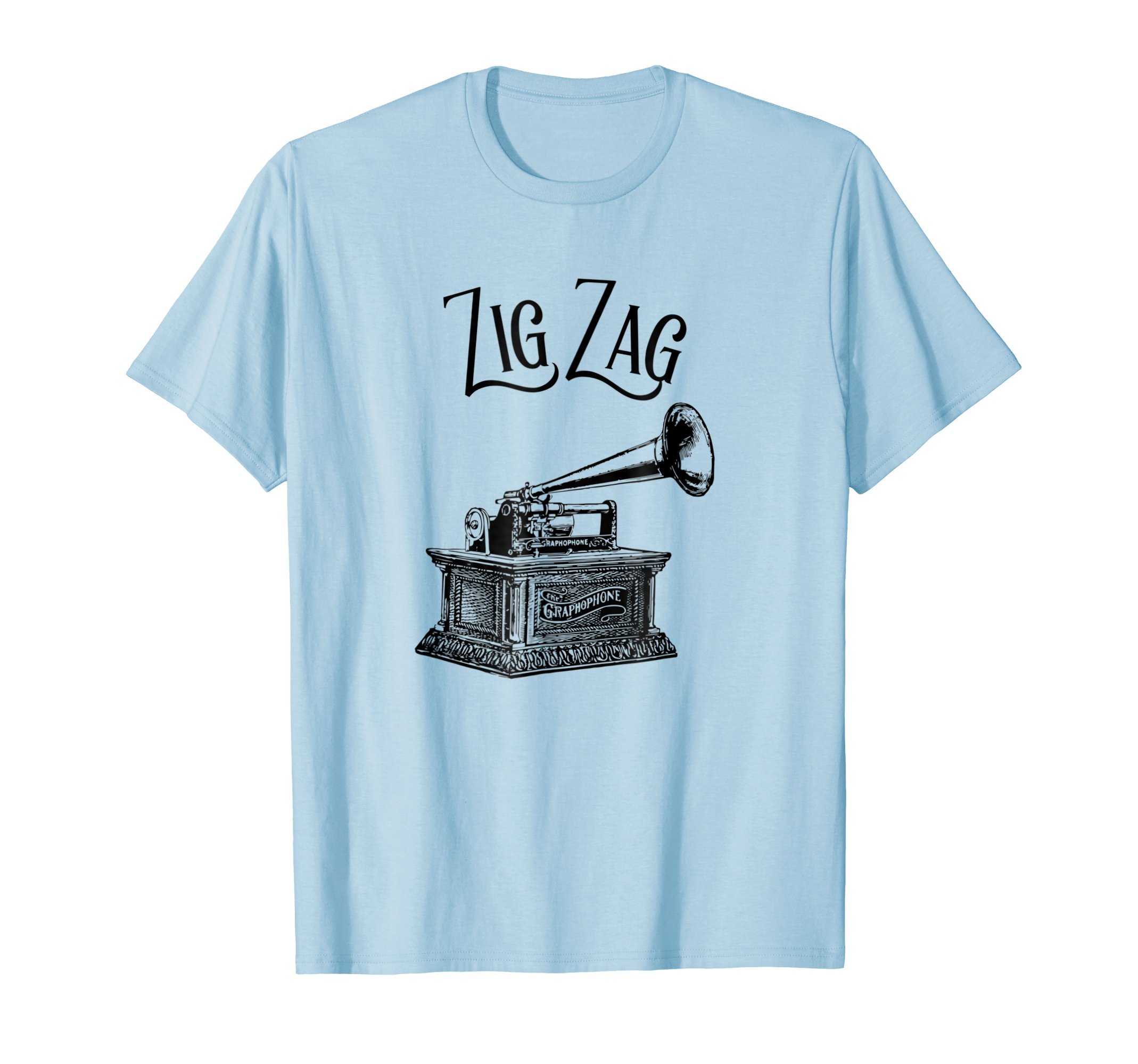 Quirky Golightly ShirtsZig Zag Phonograph T-Shirt T-ShirtOEKO-TEX STANDARD 100