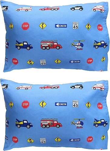 Everyday Kids - Juego de sábana bajera y funda de almohada de microfibra suave, transpirable e hipoalergénica, para niños y niñas