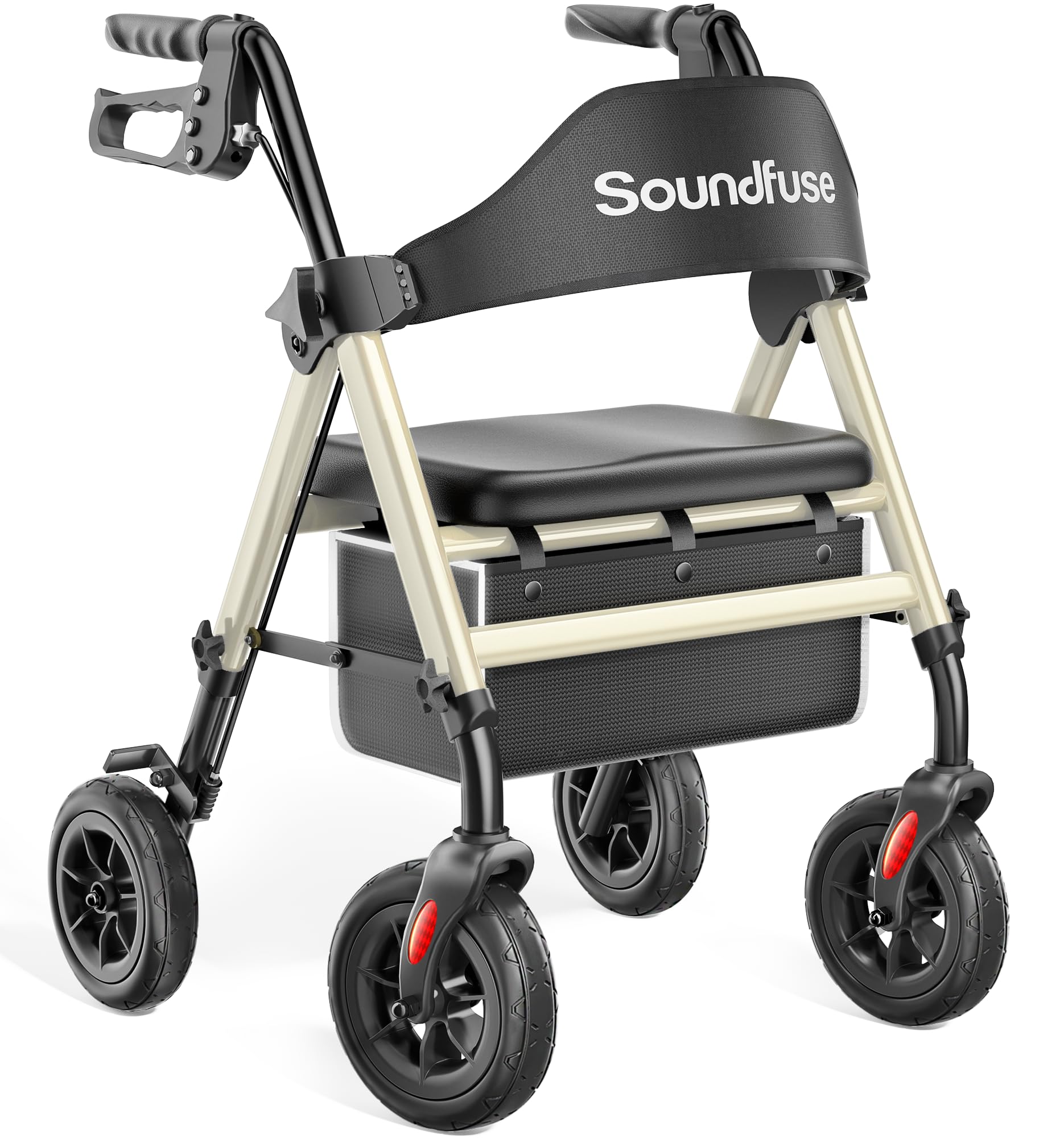 SOUNDFUSE Rollator Walkers for Seniors with Seat