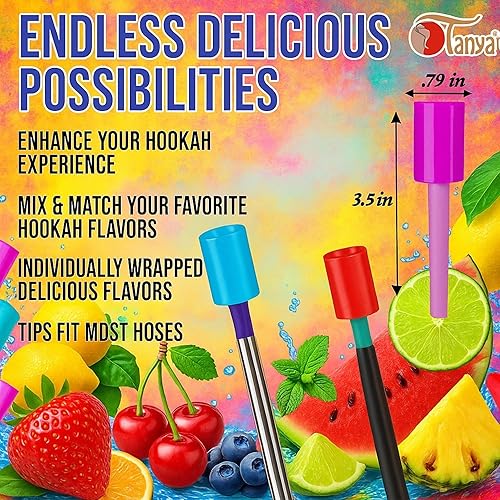 Miniatura 3 de Tanya Hookah Lolly Pop Candy Tips Super Masculino Plástico Dissposiable Cachimba Colorfull Tips 10PK