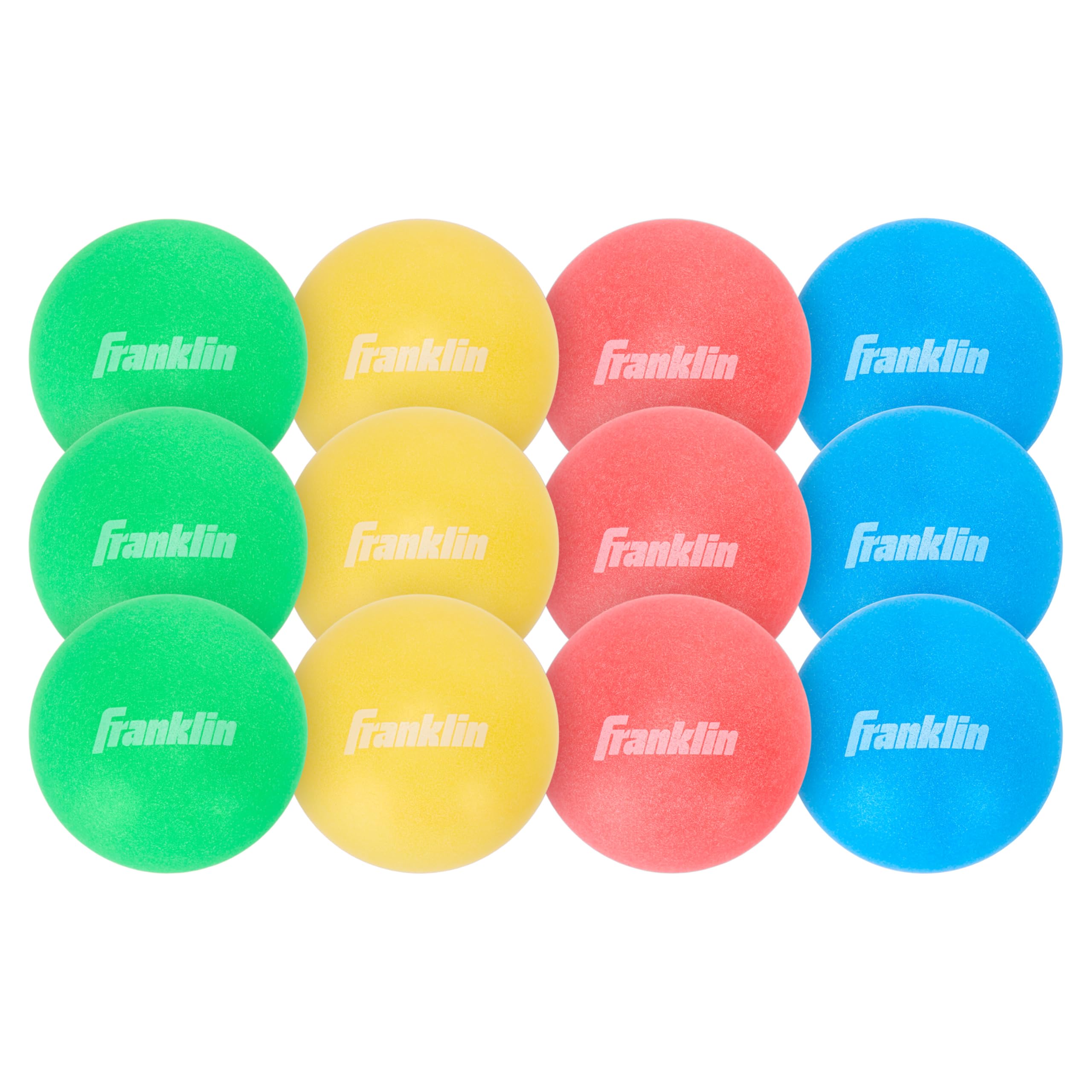 Franklin Sports Multicolor Ping Pong Balls - 40mm - 12 Pack - Multicolor