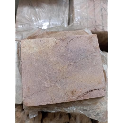 Red slate shale stone sqaure shape a pack of 500 gm