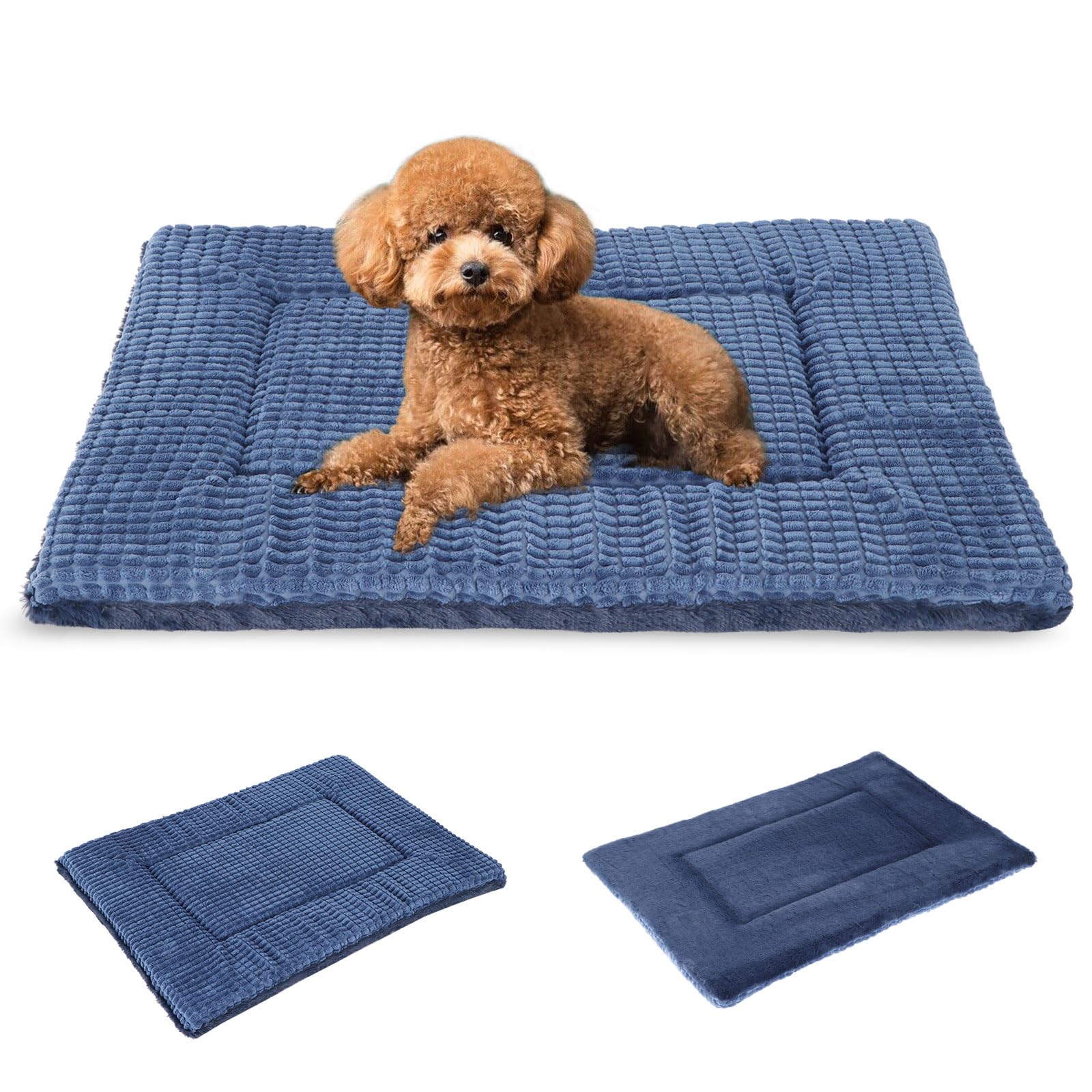 BVAGSS Orthopädisches Hundebett, Waschbar Hundekissen flauschig Hundematte, Umkehrbar Weiche und Warme Hundematte für klein mittel große Hunde XH079
