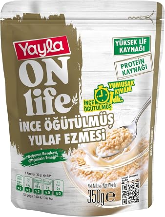 YAYLA ON LİFE İnce Öğütülmüş Yulaf Ezmesi 350 Gr