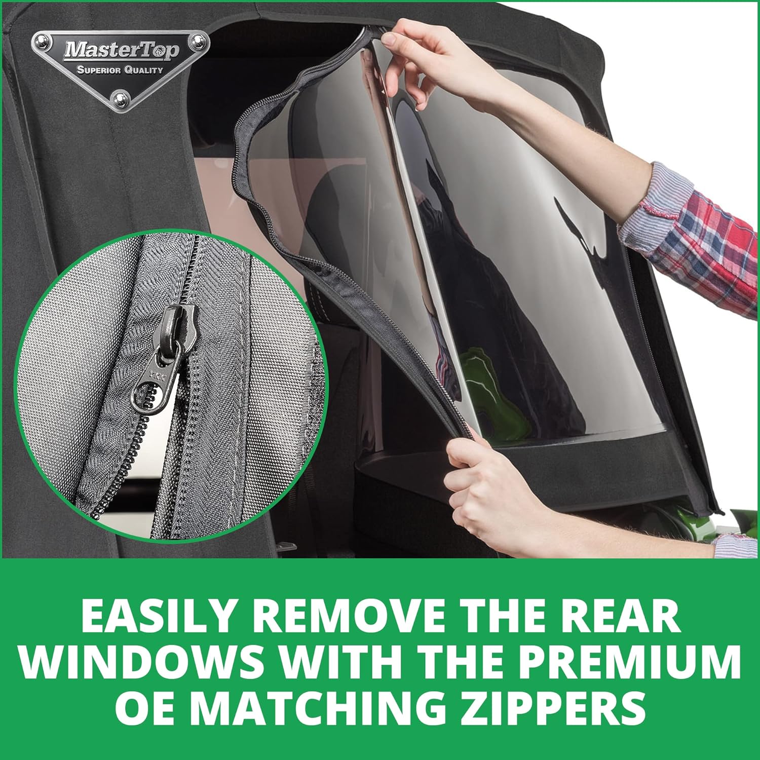 MasterTop Fabric Only Soft Top - Fits Jeep Wrangler JK 2-Door 2013-2018 - Jeep Wrangler Soft Top 2 Door Jeep Wrangler JK Soft Top 2 Door Jeep JK Soft Top 2 Door (Fabric Only, Black MasterTwill)